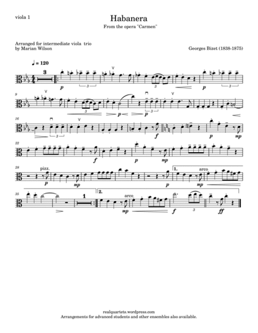 Bizet: Habanera (viola trio) image number null