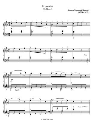 Hummel Ecossaise Op.52 No.5