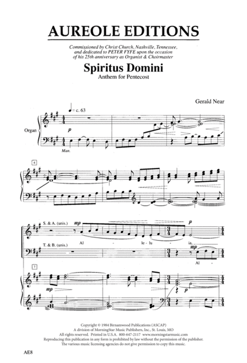 Spiritus Domini (Downloadable)