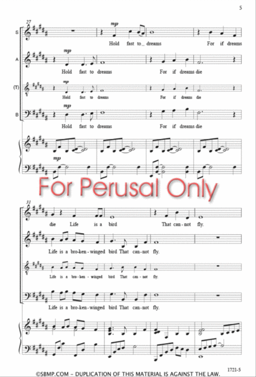 Hold Fast to Dreams - SAB 3-Part scores gallery preview page 4