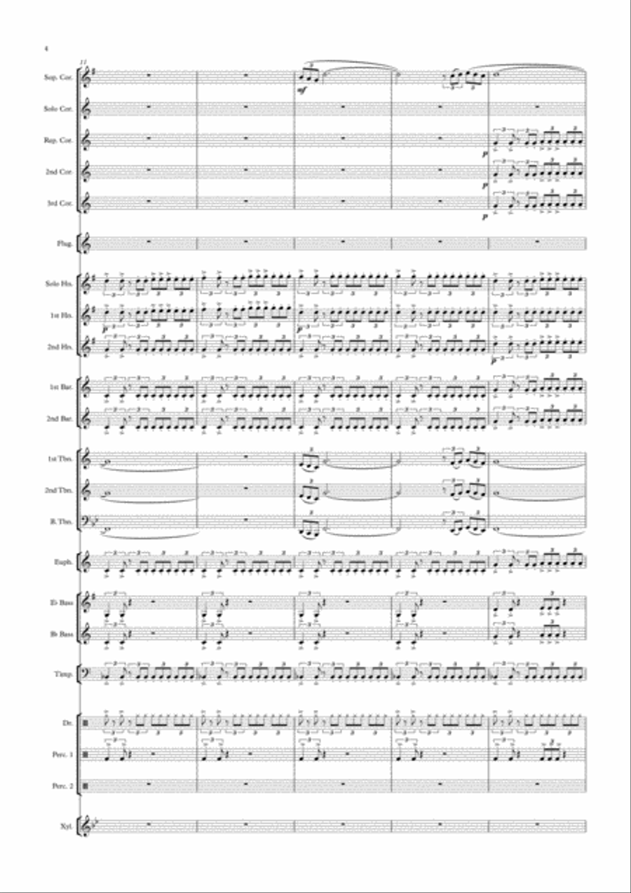 Alegria for brassband Brass Ensemble scores gallery preview page 4