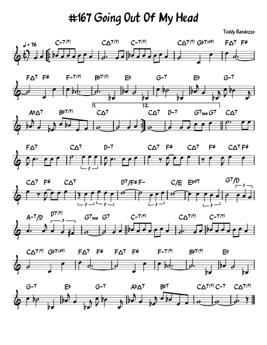 Going Out Of My Head Piano scores gallery preview page 1