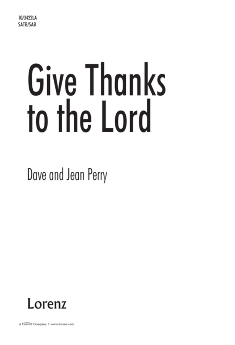 Give Thanks to the Lord