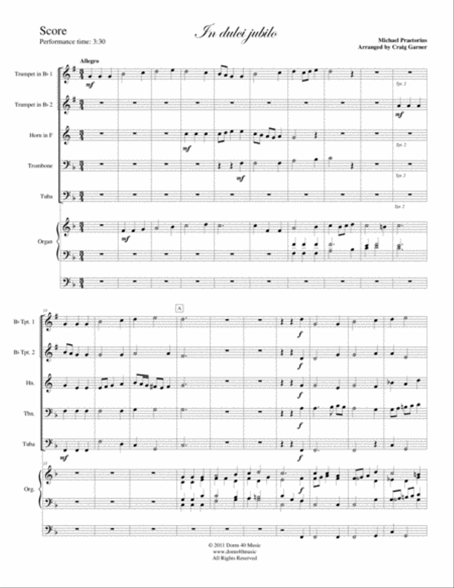 In dulci jubilo Brass Ensemble scores gallery preview page 2