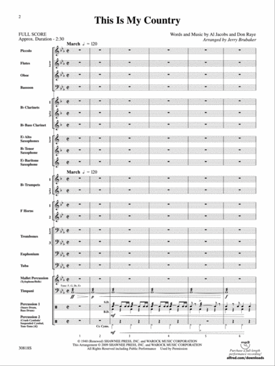This Is My Country This Is My Country Concert Band scores gallery preview page 2