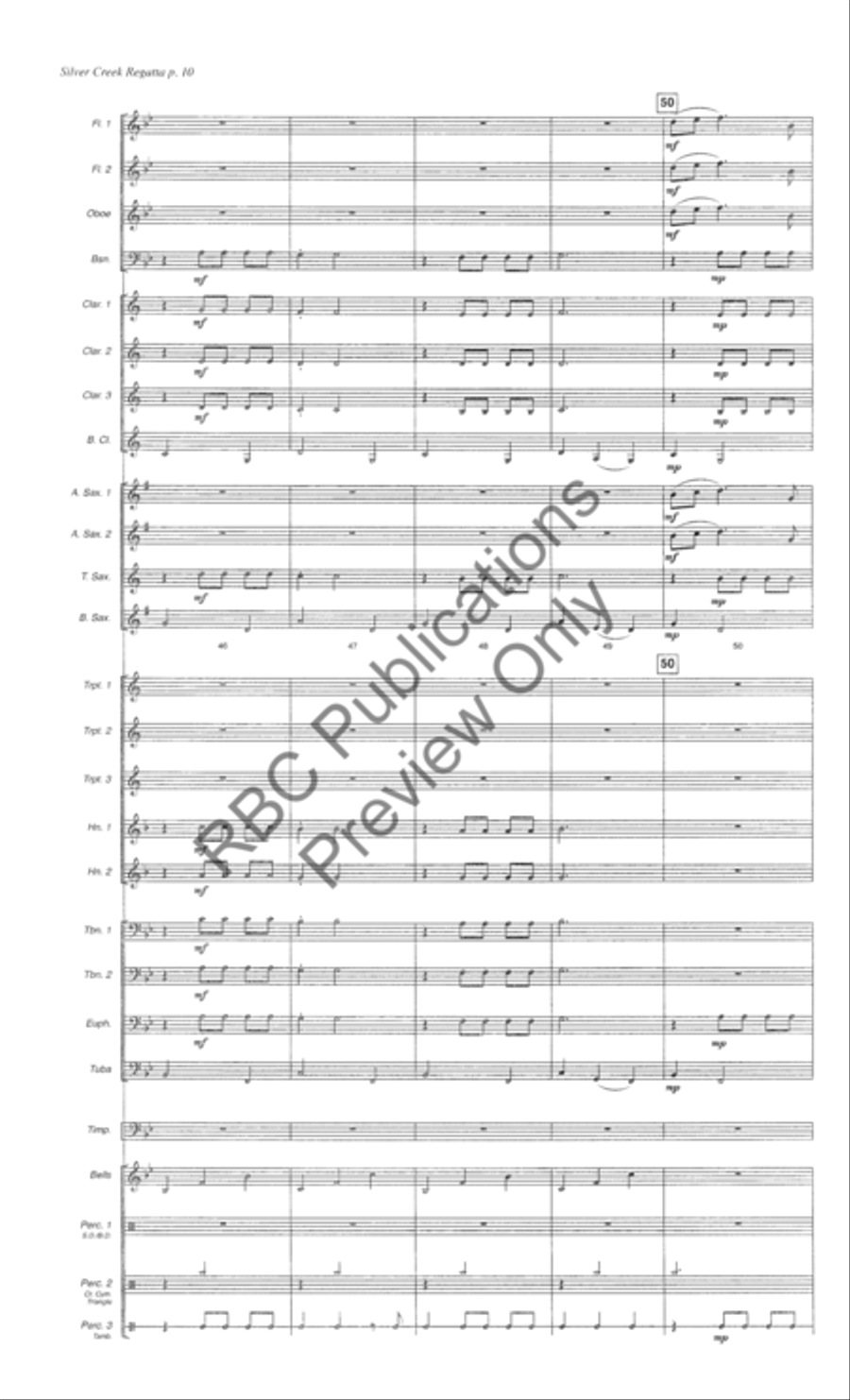 Silver Creek Regatta Concert Band scores gallery preview page 13