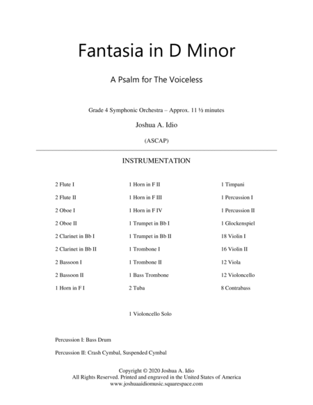 Fantasia in D Minor image number null