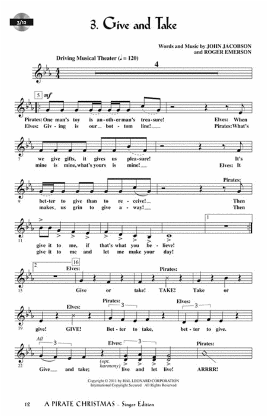 A Pirate Christmas Choir scores gallery preview page 3