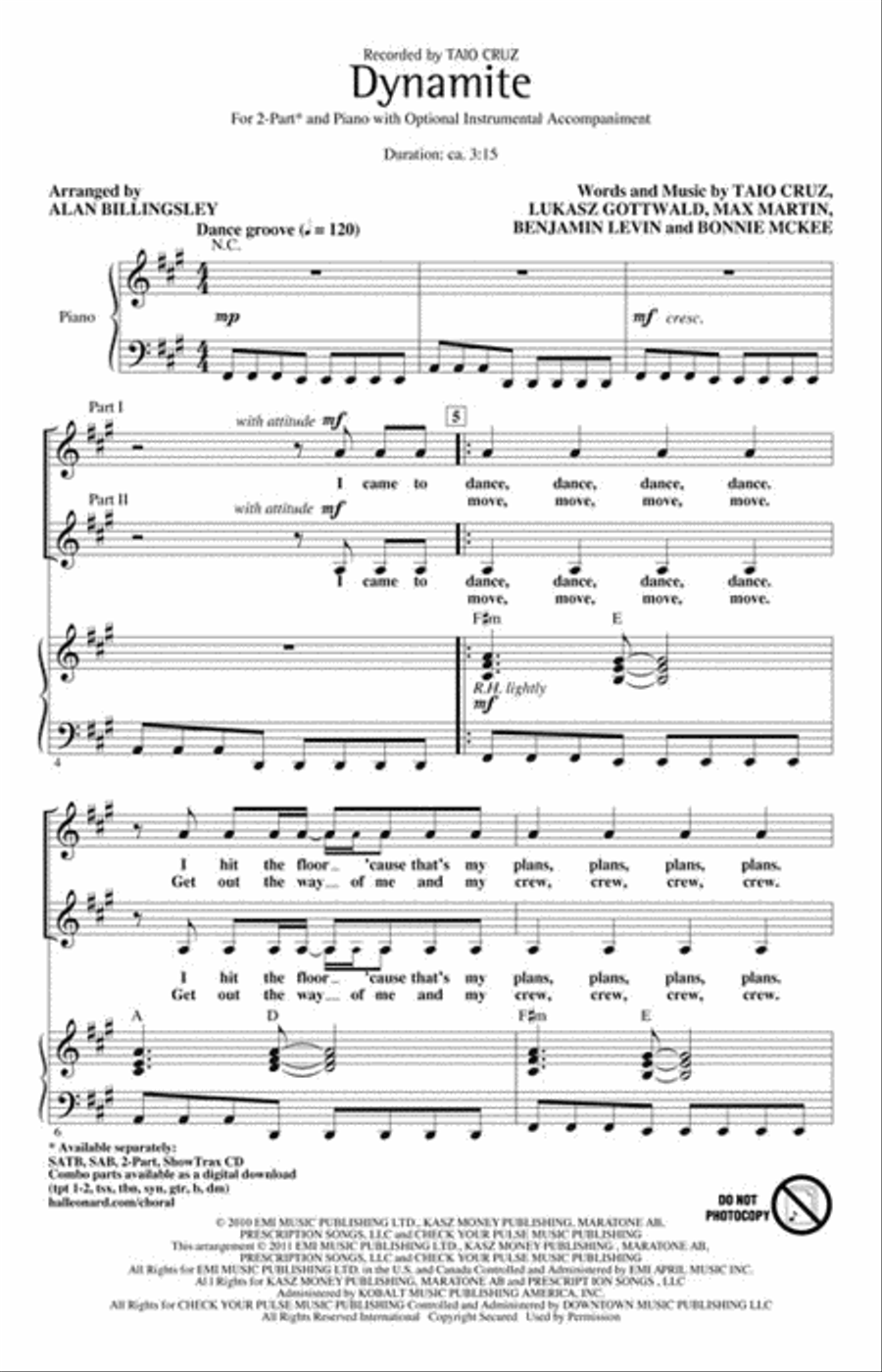 Dynamite Dynamite 2-Part scores gallery preview page 2