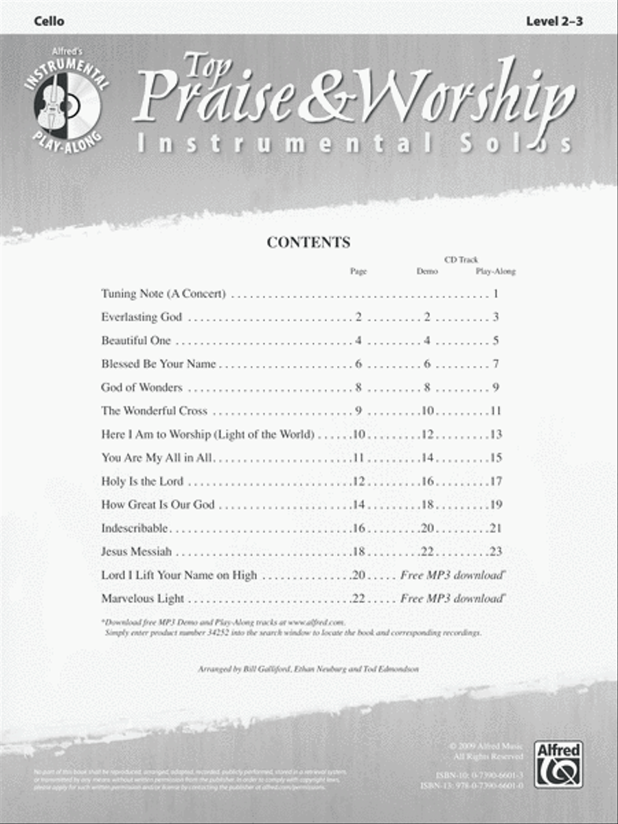 Top Praise & Worship Instrumental Solos for Strings String Orchestra scores gallery preview page 10
