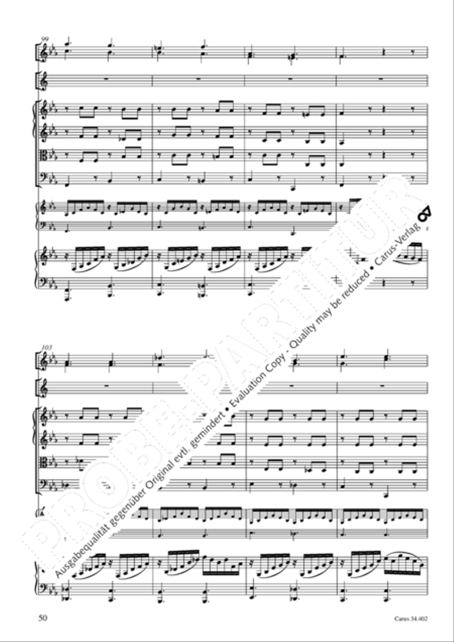 Concerto grosso for cembalo or piano Horn scores gallery preview page 51
