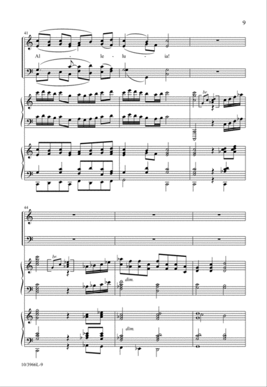 Raise Your Joys and Triumphs High 4-Part scores gallery preview page 10
