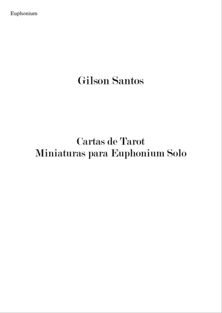 Cartas de Tarot - Tarot Cards for Euphonium Solo Euphonium scores gallery preview page 4