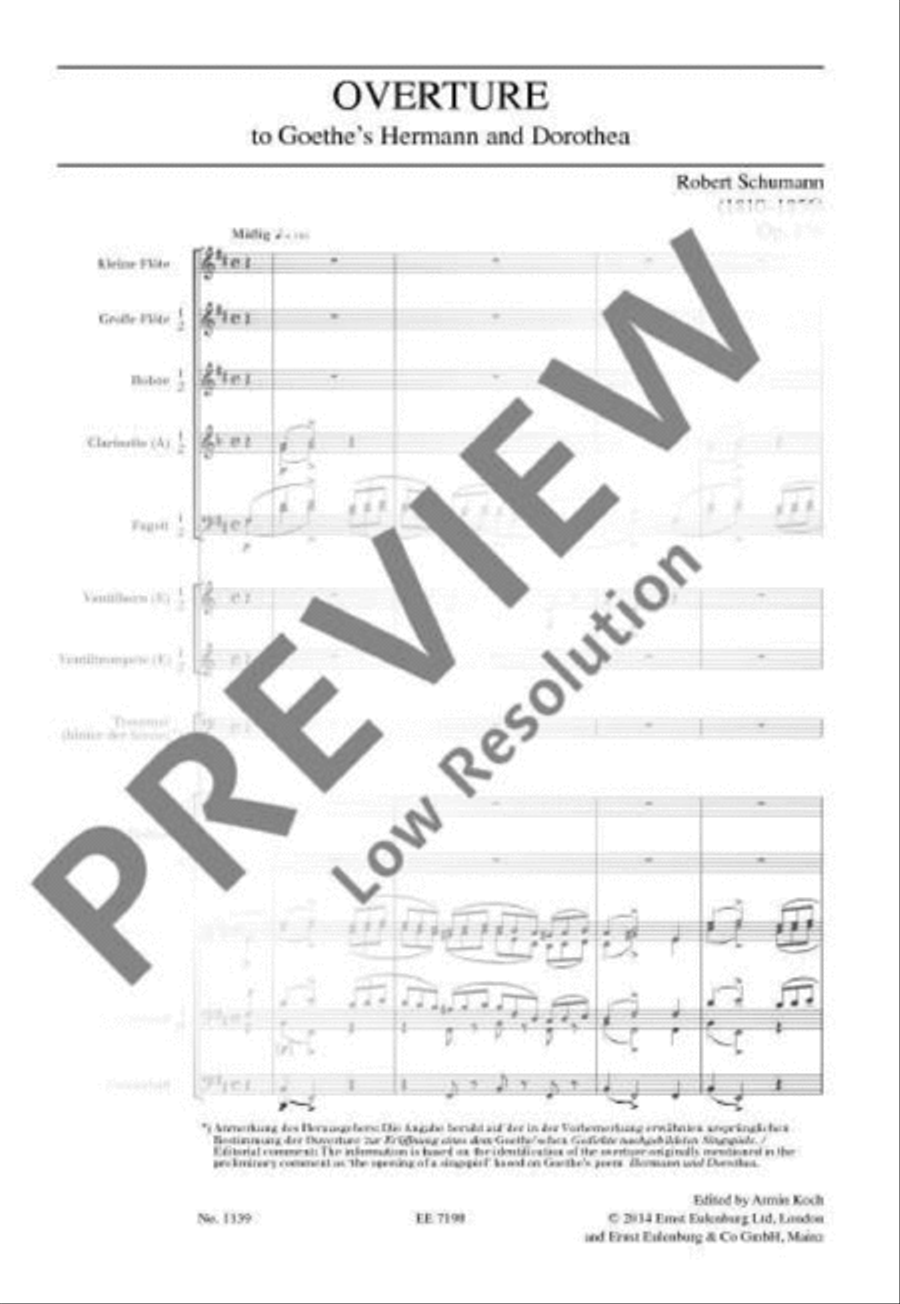 Overture zu Goethes Hermann und Dorothea Orchestra scores gallery preview page 20