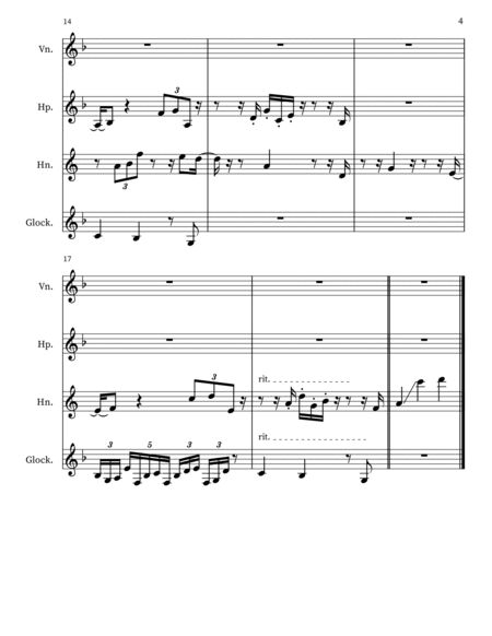 Ambrosia 85 for Violin, Harp, Corno, Glockenspiel