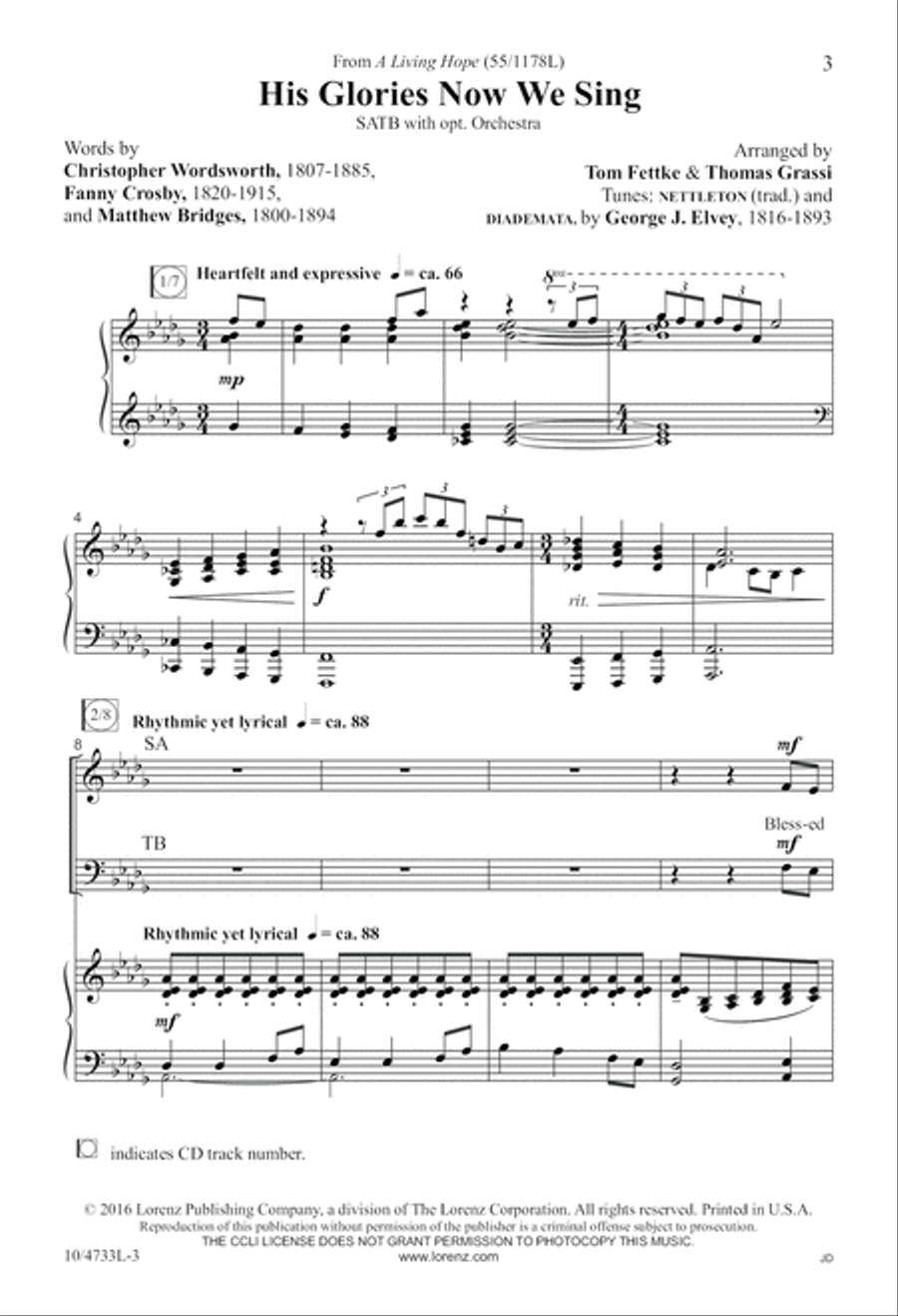 His Glories Now We Sing His Glories Now We Sing 4-Part scores gallery preview page 3