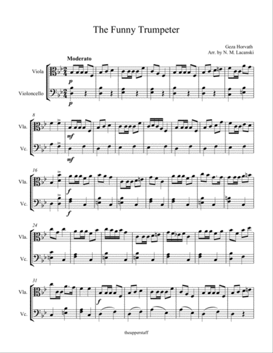 The Funny Trumpeter The Funny Trumpeter Trumpet scores gallery preview page 1