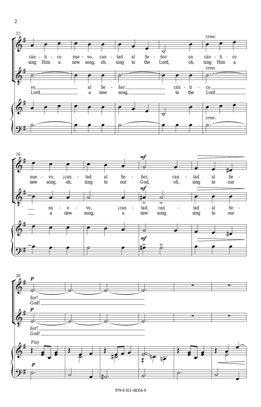 Cantad Al Senor 4-Part scores gallery preview page 2