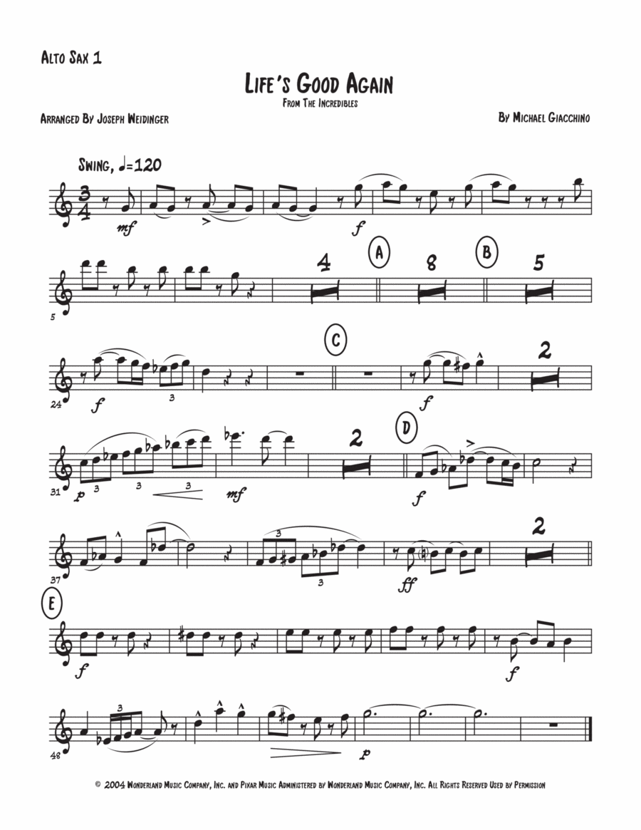 Life's Incredible Again Jazz Ensemble scores gallery preview page 1