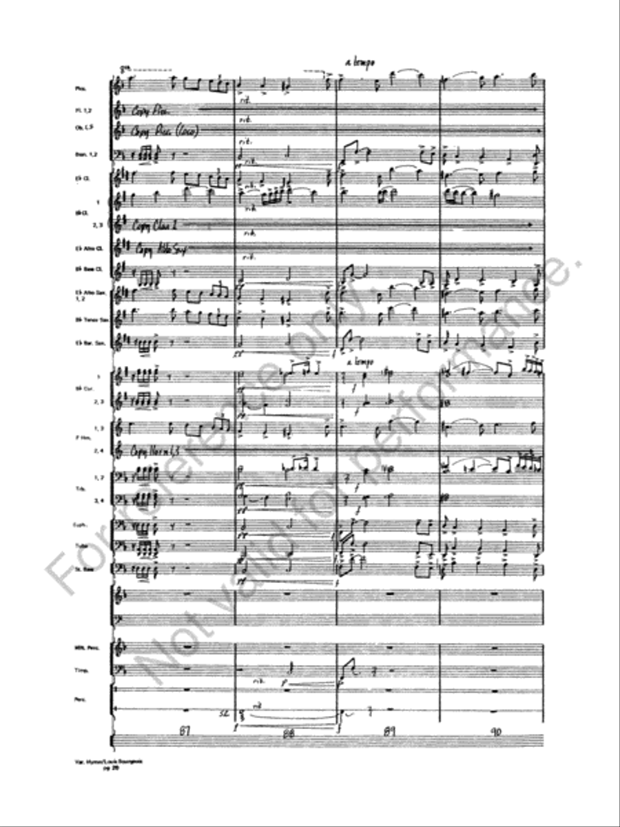 Variations On A Hymn By Louis Bourgeois Concert Band scores gallery preview page 21