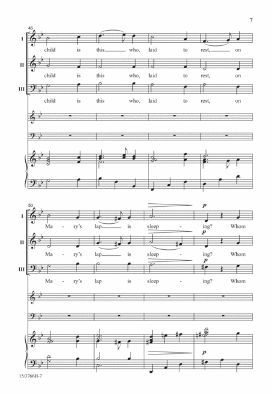 Lullay, Noel 3-Part scores gallery preview page 7
