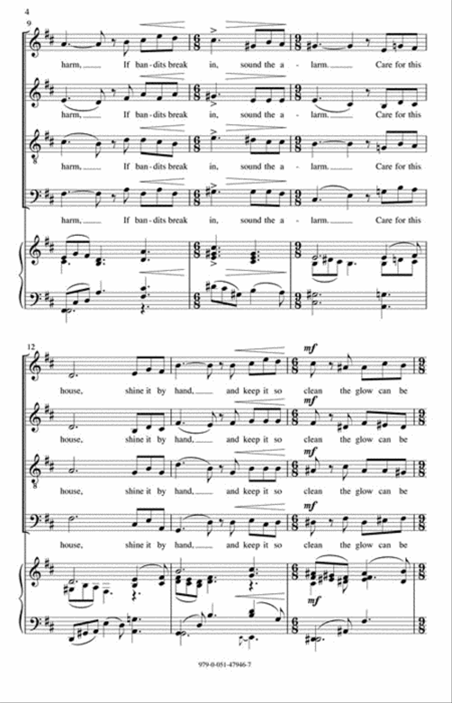 A Choral Quilt 4-Part scores gallery preview page 3
