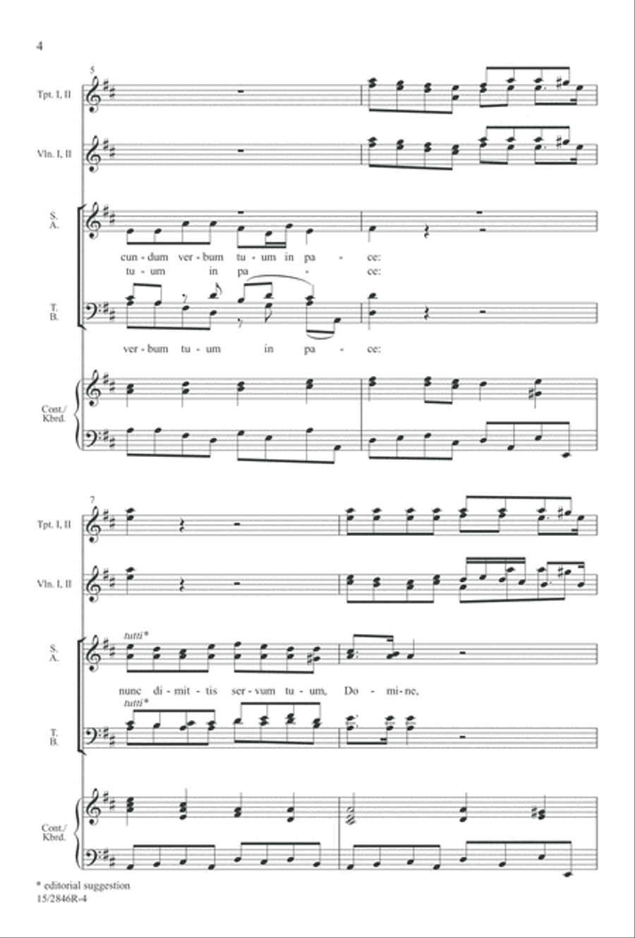 Nunc dimittis Nunc dimittis 4-Part scores gallery preview page 4