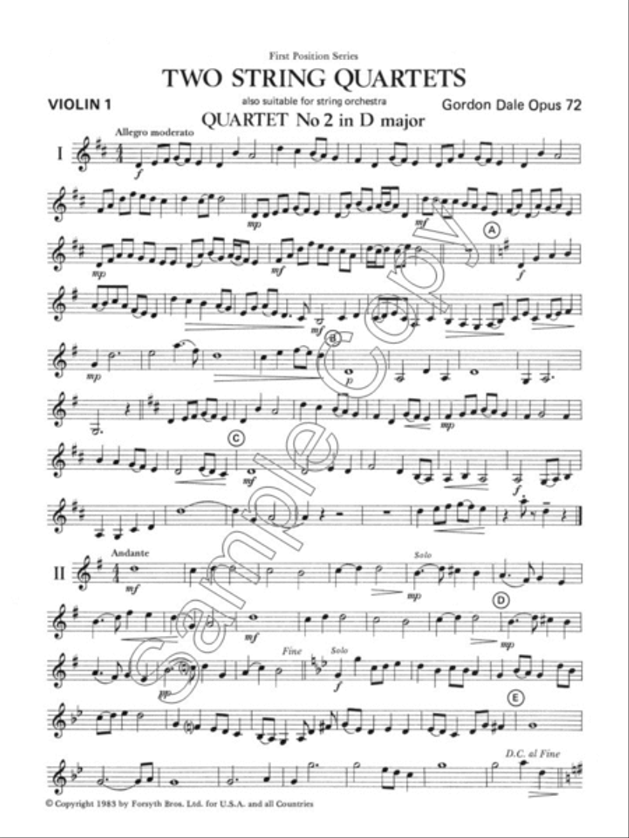 String Quartet No.2 String Quartet scores gallery preview page 2