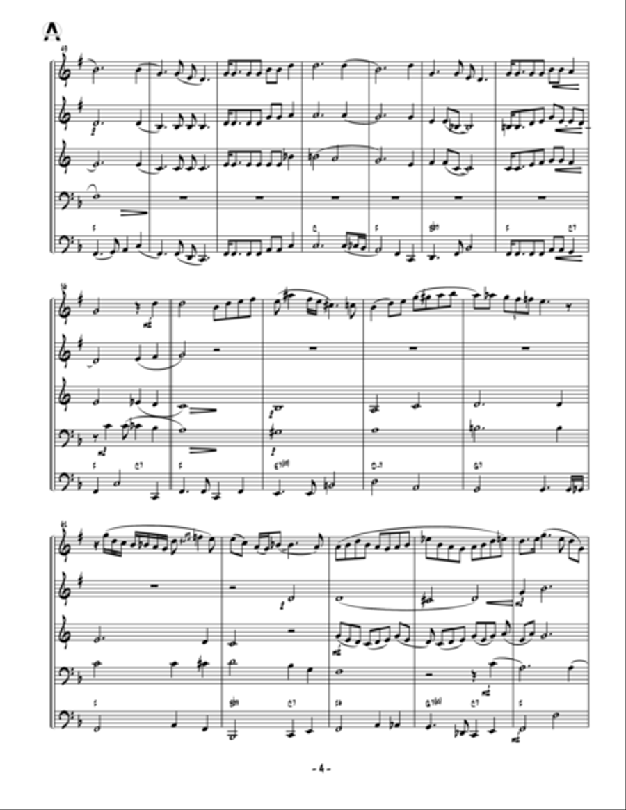 Swing Low, Sweet Chariot Brass Quintet scores gallery preview page 6
