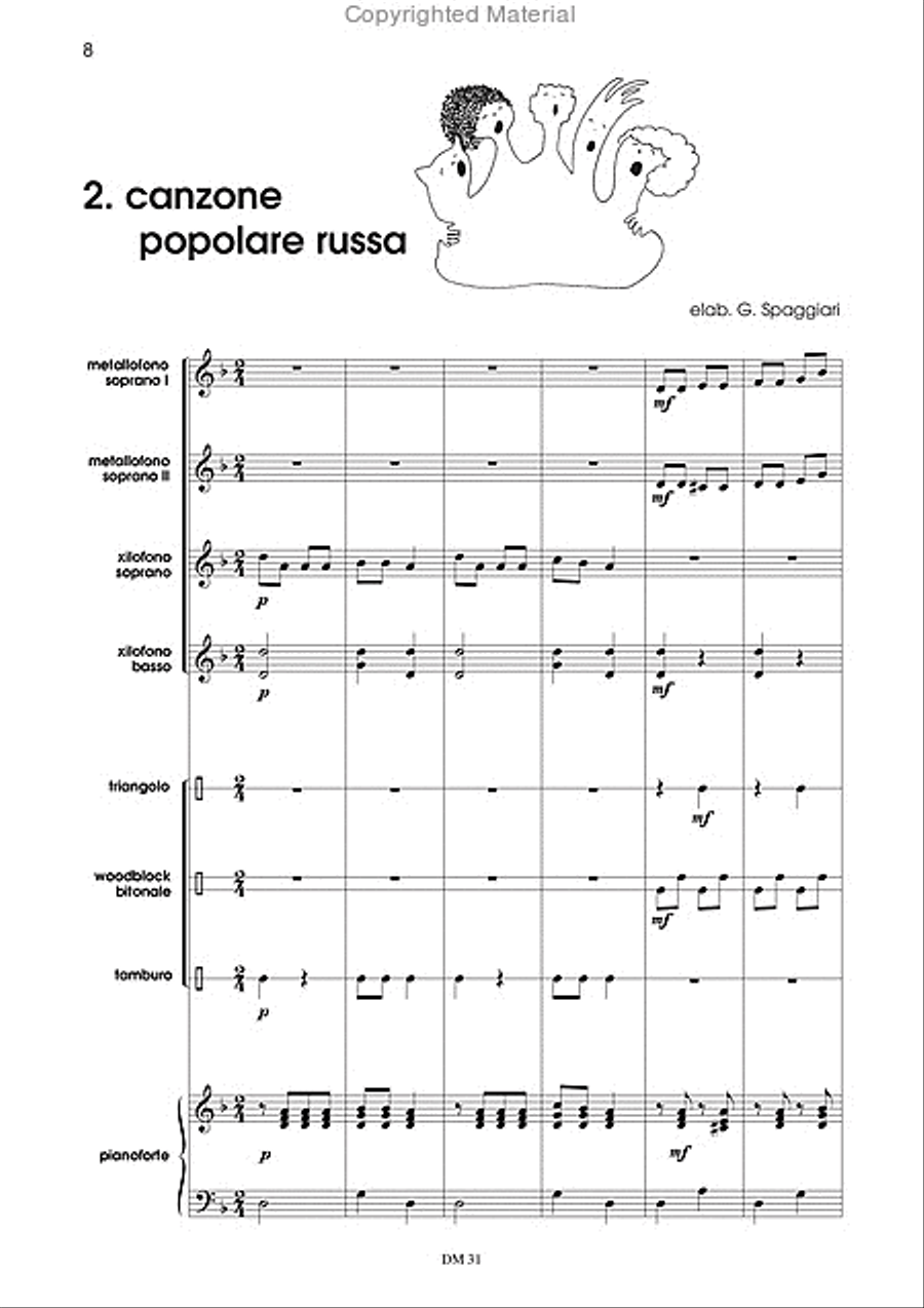 Fare musica insieme N. 1. Musica per strumentario Orff Collection / Songbook scores gallery preview page 2