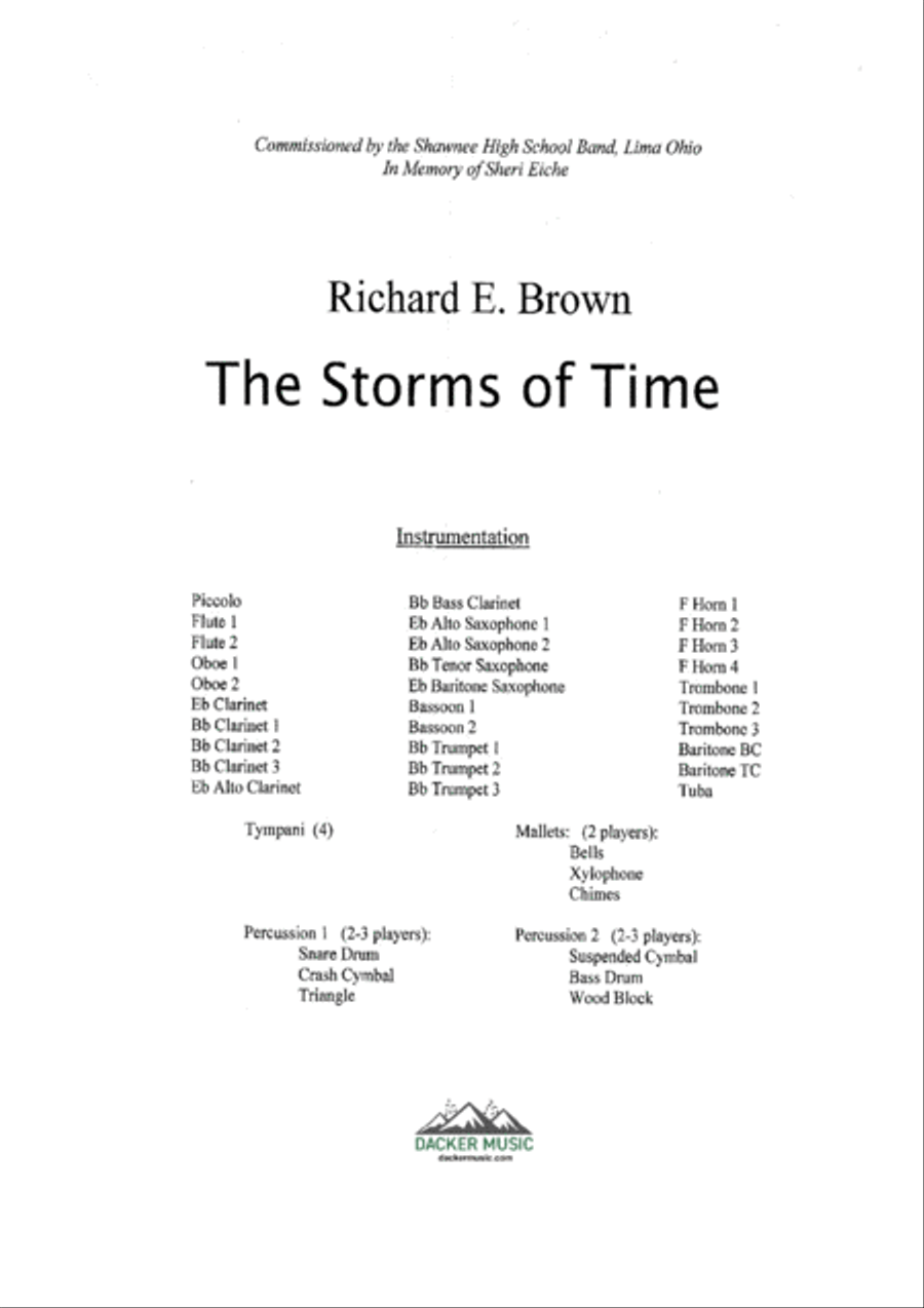 The Storms of Time Concert Band scores gallery preview page 3