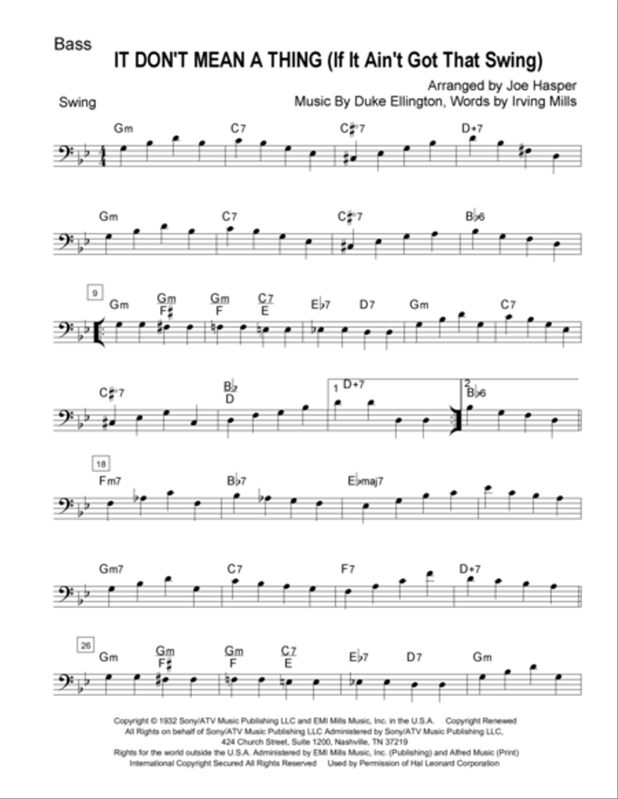 It Don't Mean A Thing (If It Ain't Got That Swing) Jazz Ensemble scores gallery preview page 2