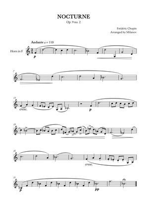 Chopin Nocturne op. 9 no. 2 | Horn in F | E-flat Major | Easy beginner
