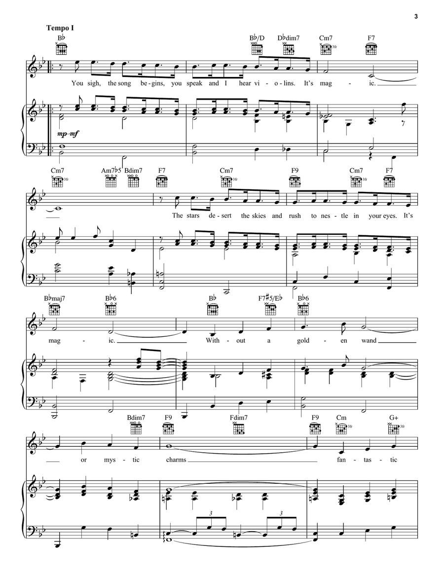 It's Magic Piano, Vocal, Guitar scores gallery preview page 3