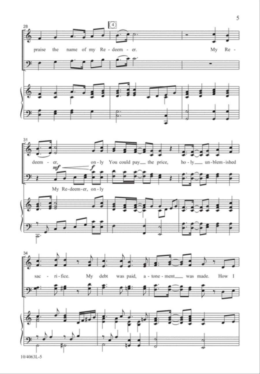 My Redeemer My Redeemer 4-Part scores gallery preview page 5
