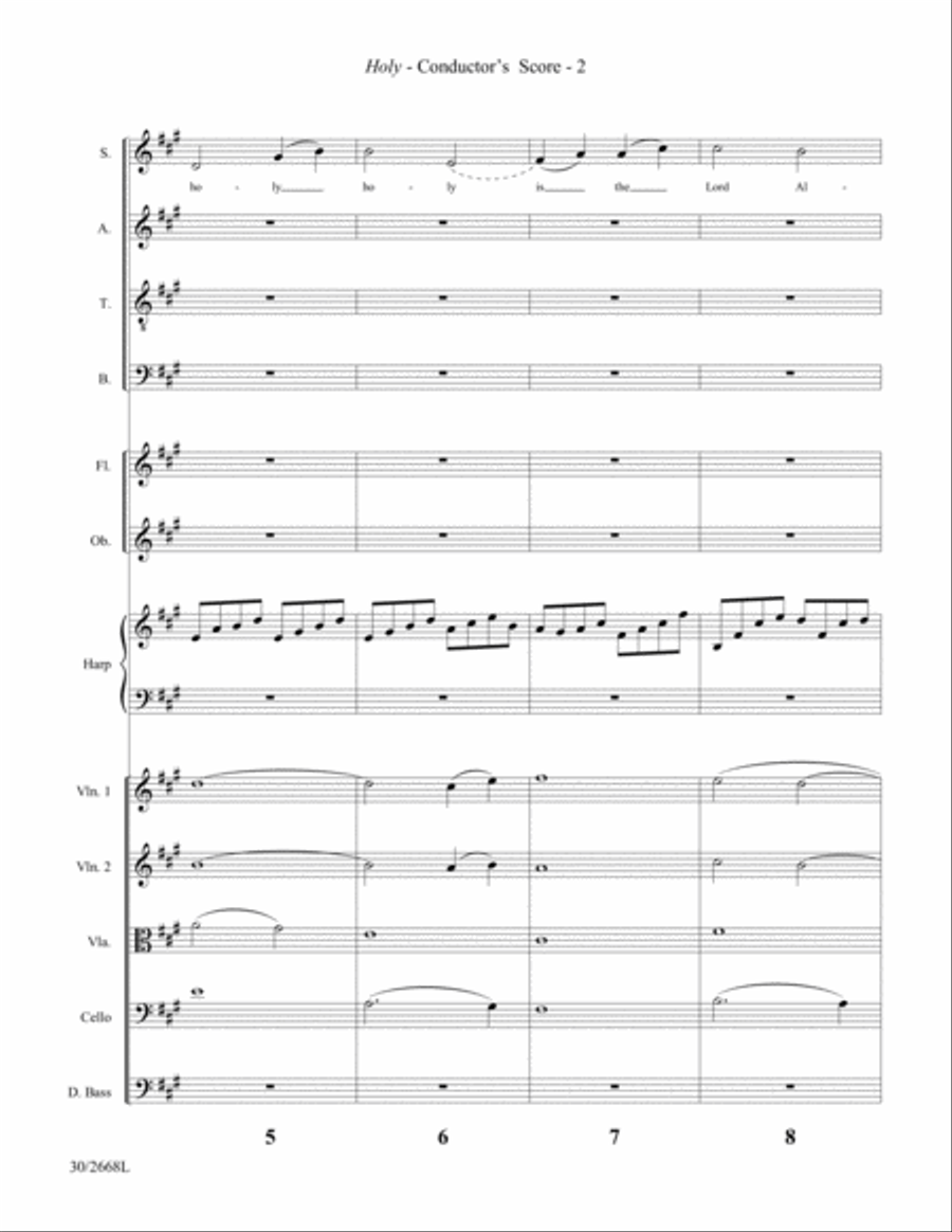 Holy (Sanctus) - Instrumental Ensemble Score and Parts Flute scores gallery preview page 2