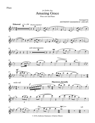 Book cover for Amazing Grace (flute solo and piano) - FLUTE PART