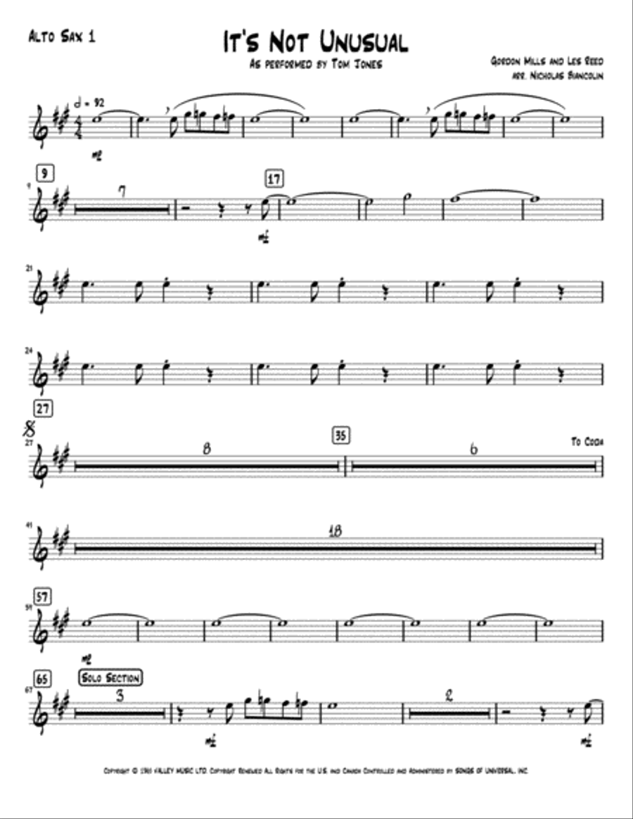 It's Not Unusual Jazz Ensemble scores gallery preview page 3