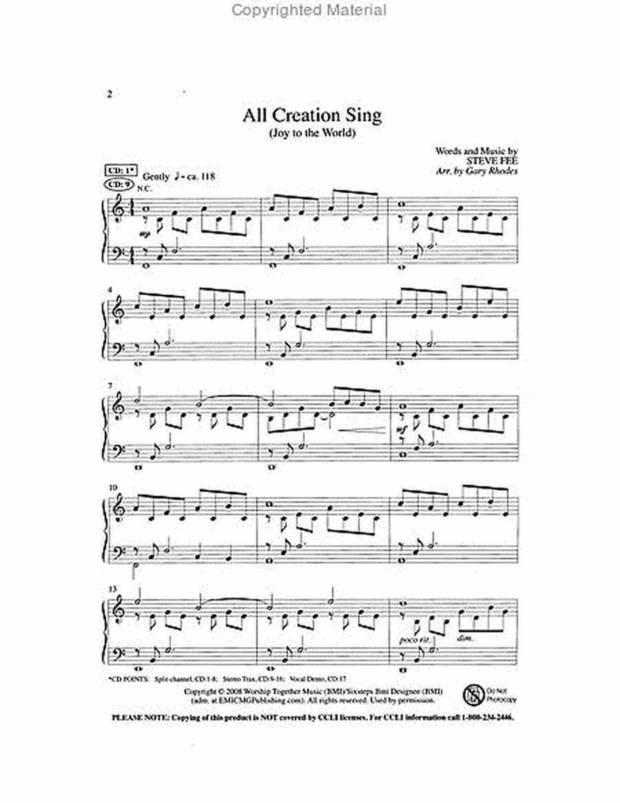 All Creation Sing (Joy to the World) (Anthem)