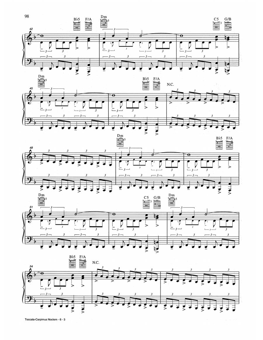 Toccata-Carpimus Noctem Piano Solo scores gallery preview page 3