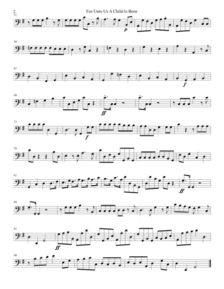 For Unto Us a Child is Born, from The Messiah. Intermediate-level string orchestra. Score and parts image number null
