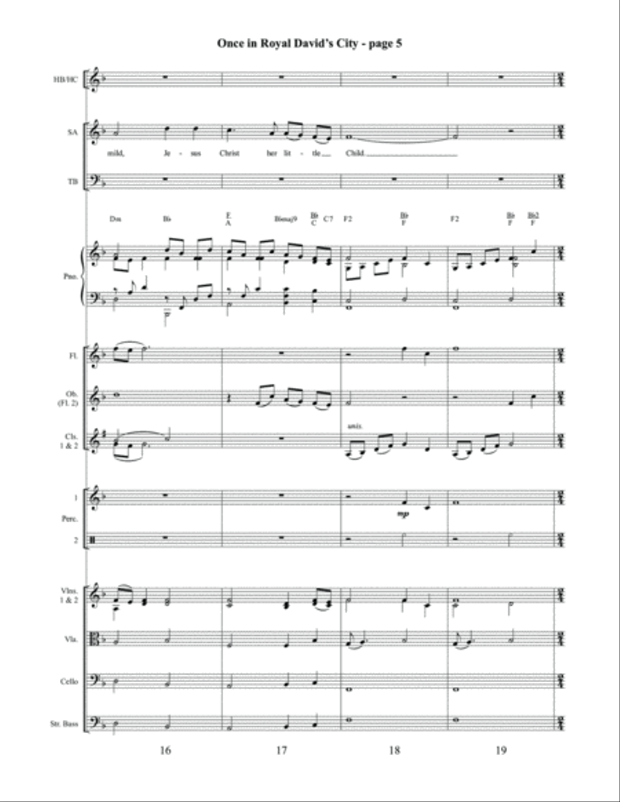 Once in Royal David's City Orchestration (Digital) Orchestra scores gallery preview page 6