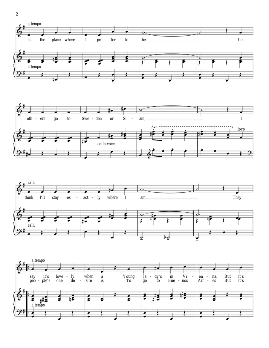 It's Nicer In Nice Piano, Vocal scores gallery preview page 2