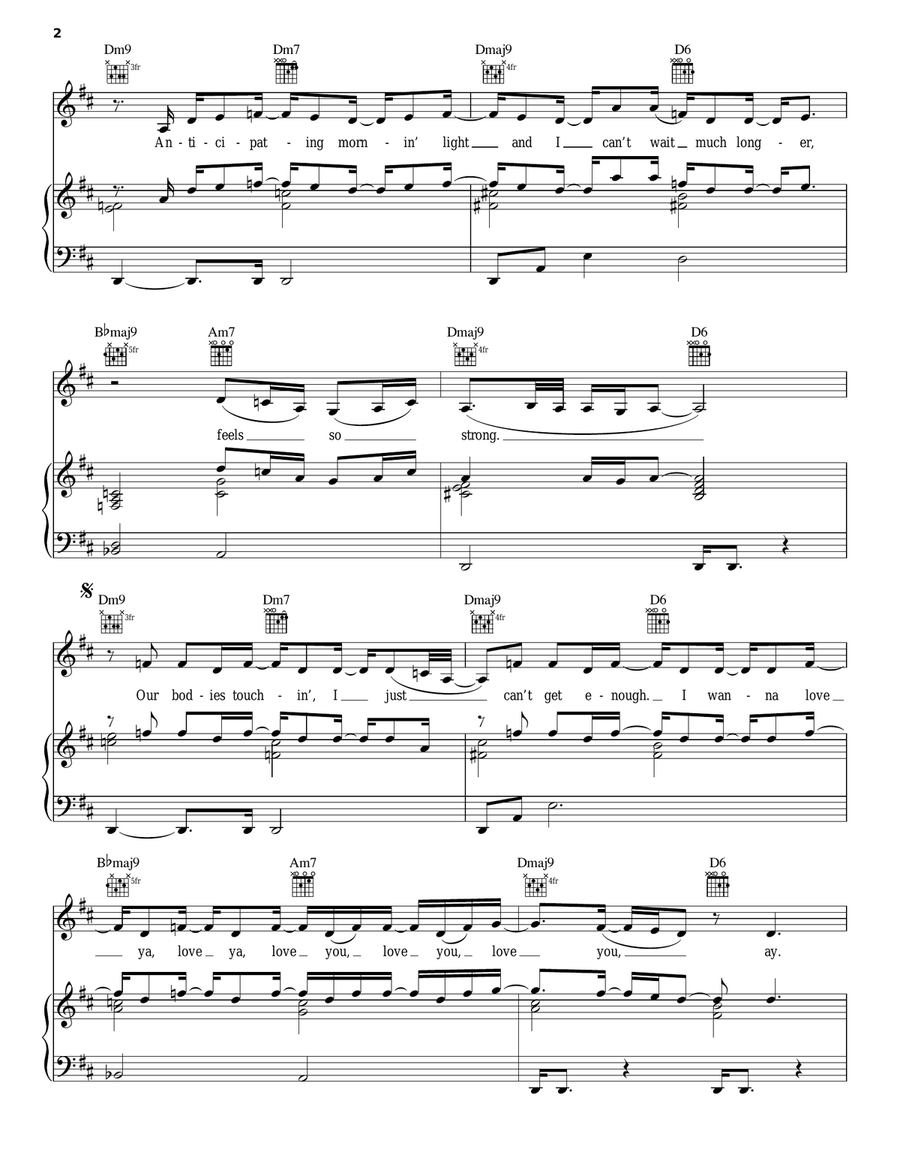 Sex For Breakfast Sex For Breakfast Piano, Vocal, Guitar scores gallery preview page 2
