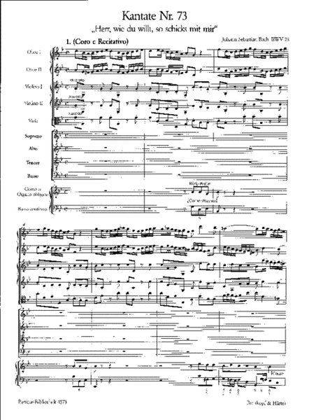 Cantata BWV 73 "Lord, as Thou wilt, do unto me"