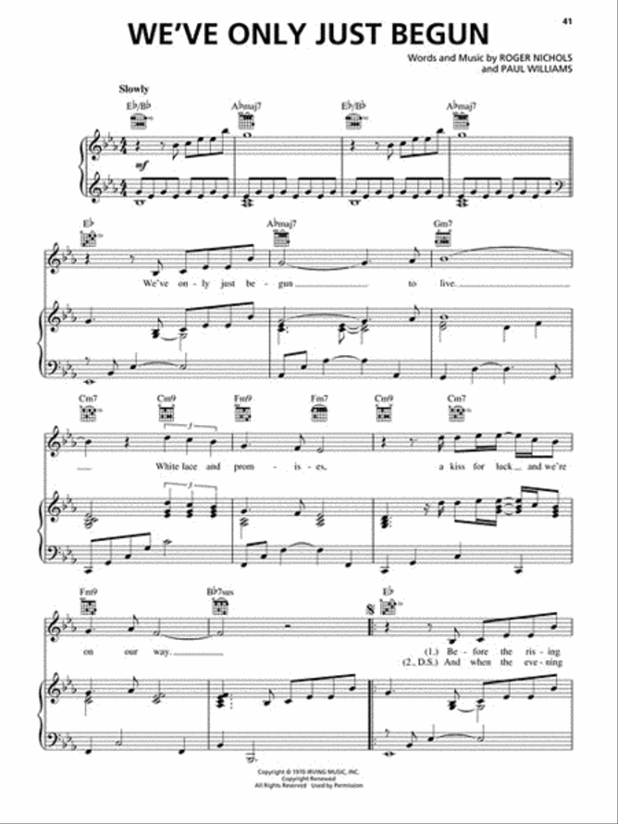Carpenters Piano, Vocal, Guitar scores gallery preview page 6