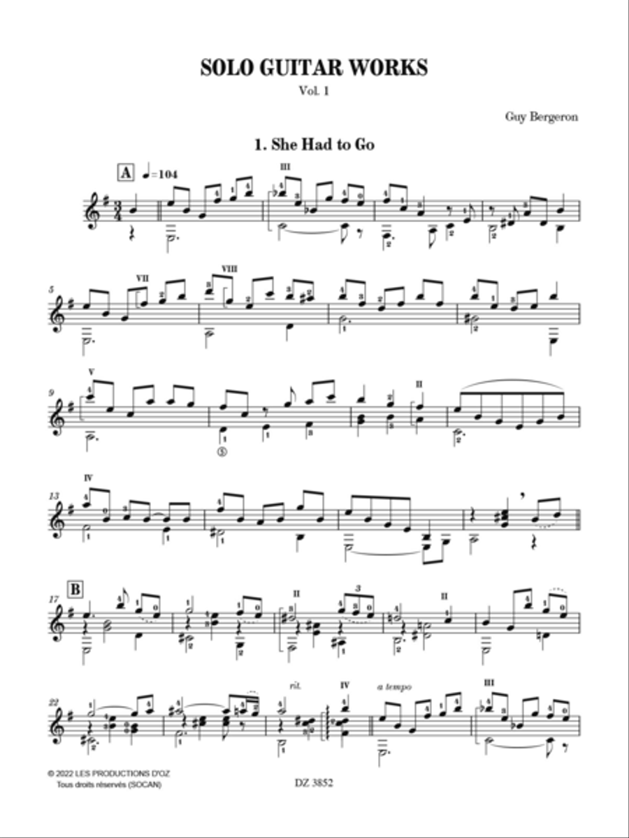 Solo Guitar Works, vol. 1 image number null