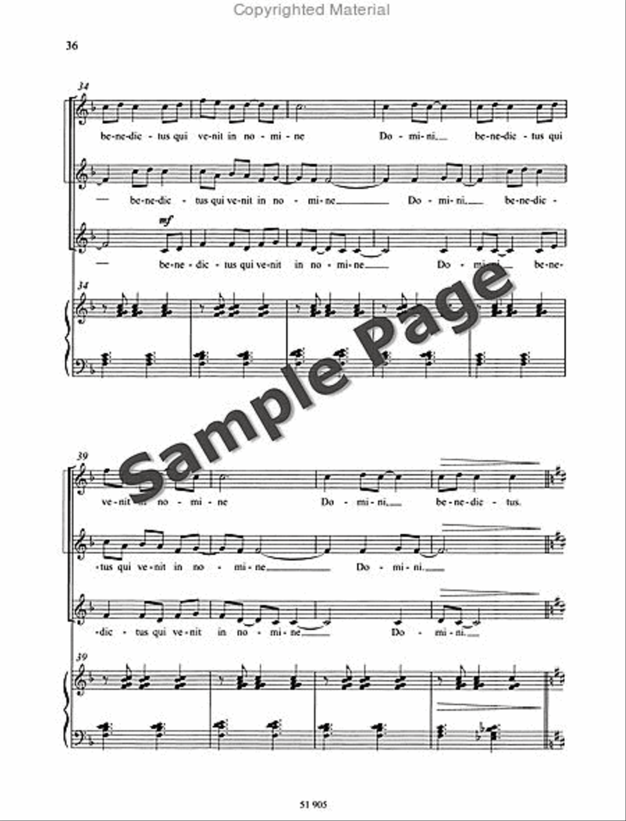 Missa Brevis SSAA scores gallery preview page 37