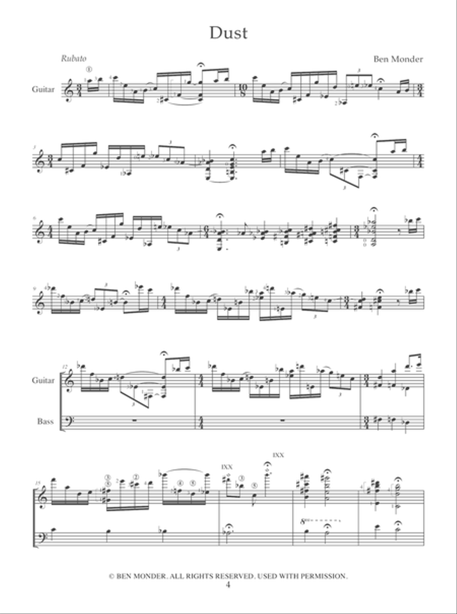 Ben Monder Compositions Electric Guitar scores gallery preview page 10