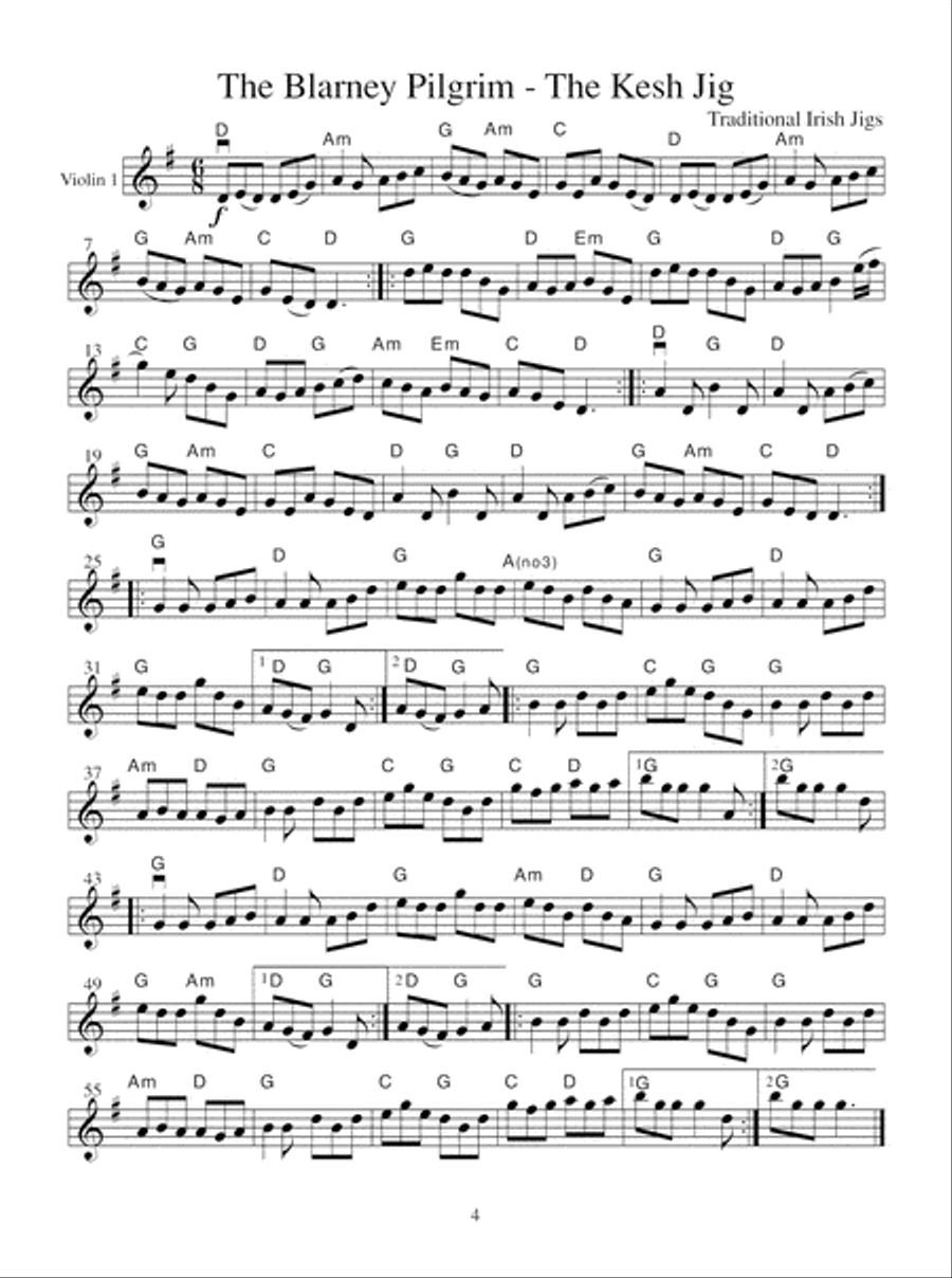 Celtic Fiddle Tunes for Solo and Ensemble - Violin 1 and 2 Piano Accompaniment scores gallery preview page 5